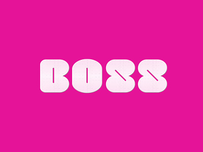 BOSS boss brand identity logo pink