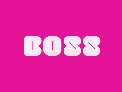 BOSS boss brand identity logo pink