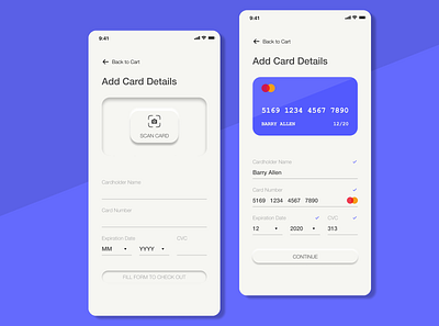 Add Card Details credit card design illustration ui ux
