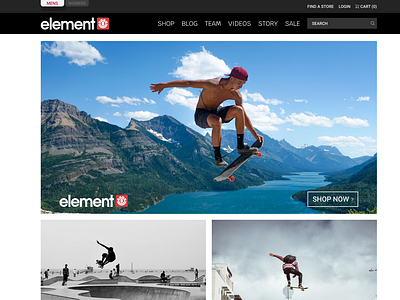 Element Skateboards Home Page