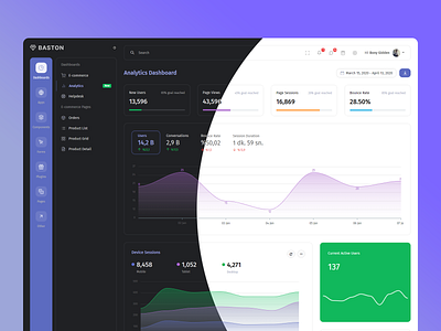 Baston Analytics Admin Dashboard Template