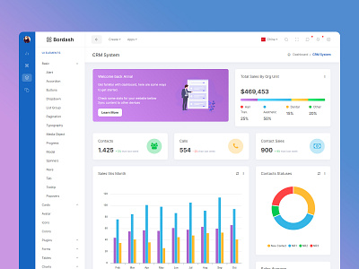 Bordash - CRM System Admin Dashboard Template