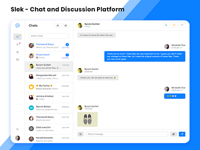 Slek - Chat and Discussion Platform HTML5 Template chat communication conversation dating platform discussion message messenger talk video call voice call