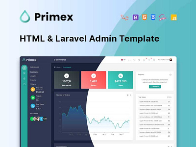 Primex - HTML & Laravel Admin Dashboard Template