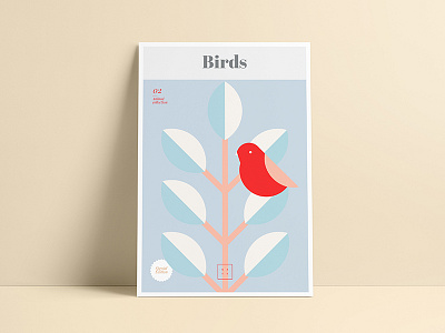 Bird bird colors illustration poster vector