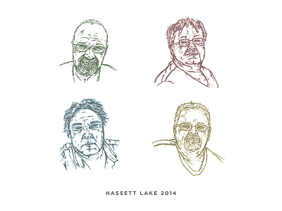 Hassett Lake Portraits drawing illustration illustrator line drawings linework portrait portraiture