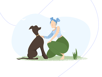 Dogs and People adobe illustrator animal illustration characterdesign digital illustration flat illustration vector webillustration