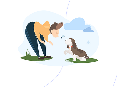 Dogs and People adobe illustrator animal illustration characterdesign digital illustration flat illustration vector