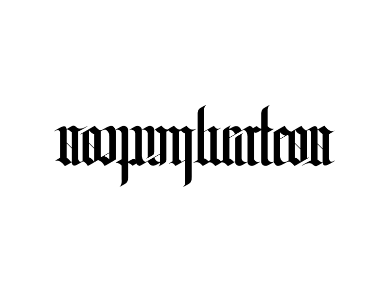 Nonumberless Ambigram ambigram typography design logo nonumberless