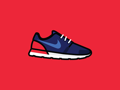 Nike Roshe illustration nike paris roshe running shoes vector