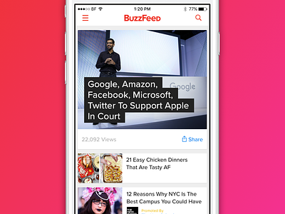 BuzzFeed Mobile Feed app buzzfeed content feed ios iphone media mobile news player ui video