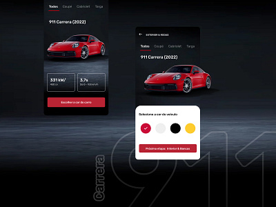 Porsche App Design Concept brasil brazil design ui uidesign userinterface ux ui