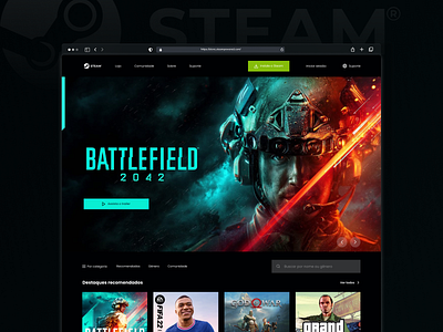 Steam Redesign Case Study brasil brazil case design redesign study ui uidesign userinterface we