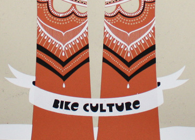 Bike Culture Banner banner bike hand drawn type mehndi pattern