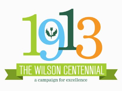 Wilson Cenennial Logo banner numbers logo typography