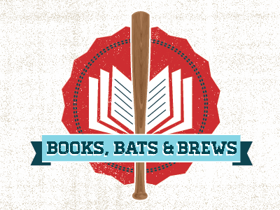 Event Logo for St. Charles Library baseball books library logo program logo texture