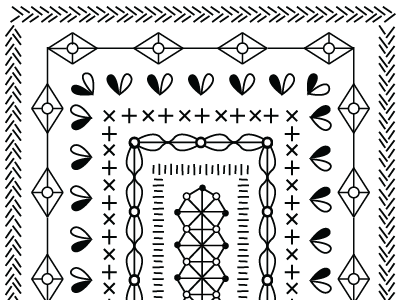 Letterpress Notebook Series Concept Crop black and white geometric pattern pattern