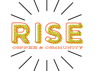 RISE coffee coffee shop logo texture