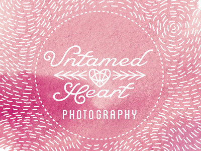 Untamed Heart Logo version 2 identity logo photographer logo photography watercolor