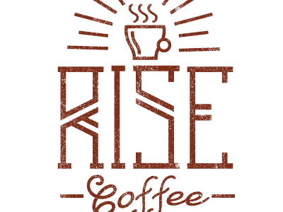 And another Rise Coffee Logo Concept coffee coffee shop hand logo texture