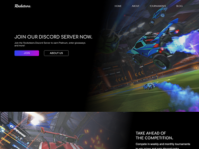 Rocketeers Website design flat logo minimal rocket league vector web website