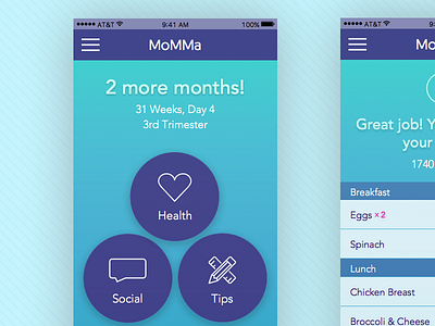 Pregnancy App Concept mothers pregnancy ui ux women