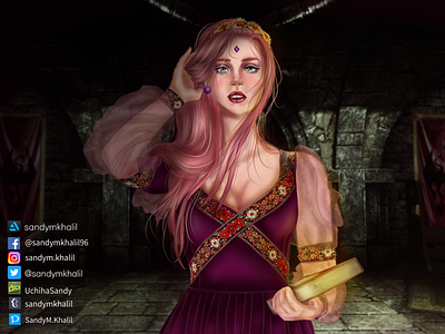 medieval Princess artist artwork digital art digital painting digitalart fantasy fantasy art fantasyart historical medieval princess