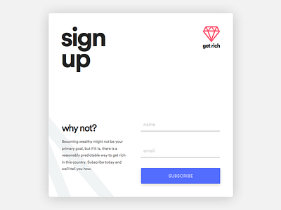 Sign Up daily sign signup ui up white