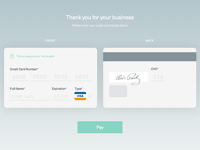 Credit Card Checkout card checkout credit daily ui