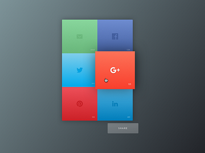 Social Share daily dailyui drop material share social ui