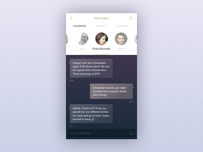 Direct Messaging chat daily dailyui direct messaging mobile purple