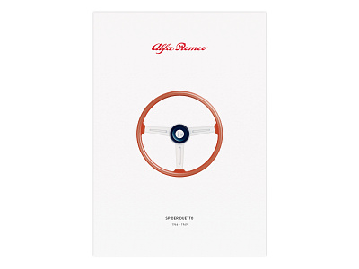 Alfa Romeo Spider Duetto Wheel Poster