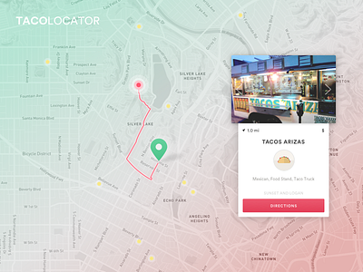 Location Tracker 20 daily dailyui gps la location map maps tacos tracker ui