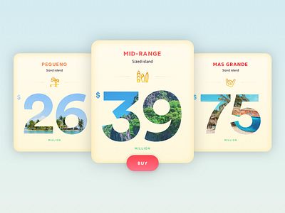 Pricing Table cards cost daily dailyui prices pricing table tropical ui
