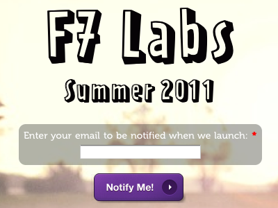 F7 Labs - Launch Page button launch page