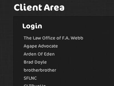Client area area client clients coaches loupe freelance minimal