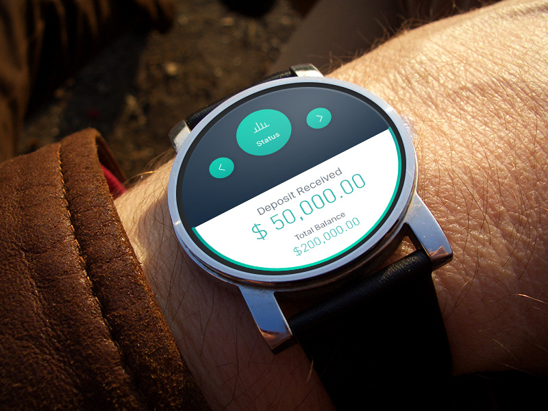 Fintech App - Concept moto 360 financial wear android concept fintech