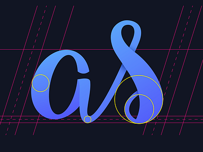 Lettering 'as'