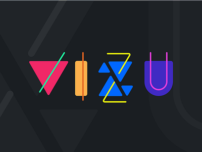 Vizu Logo design font geometric identity letters perobeli typography visual visual identity vizu