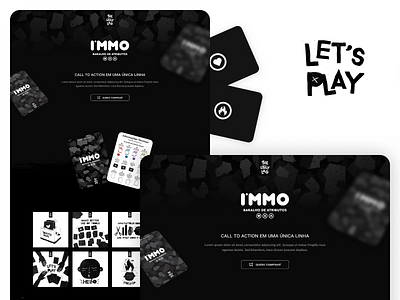 The Ugly Lab - I'MMO card dark game immo lab landing page perobeli theme ugly ui ux