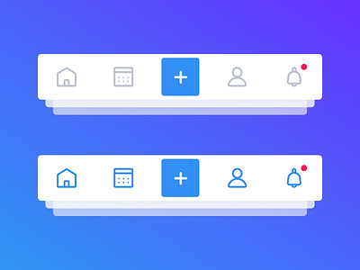 Navbar for iOS App app blue clean cute gradient icons ios minimalist navbar perobeli ui ux