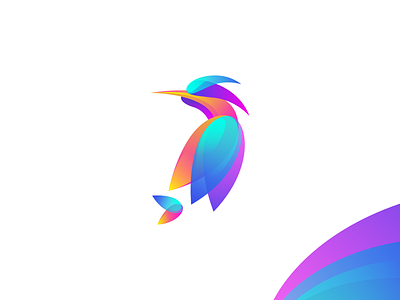 Bird Gradient Logo colorful didier gradient graphiste laureaux logo logo design