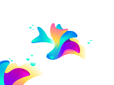 Fish Gradient Logo Exploration