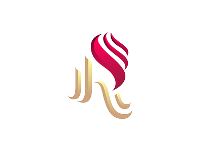 R + Luxury Logo brand branding design didier flame laureaux logo luxe luxury luxury logo r red restaurant