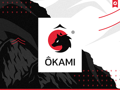 Ôkami Team - Redesign Logo branding chinese design didier identity japan japon laureaux logo logo design oriental wolf