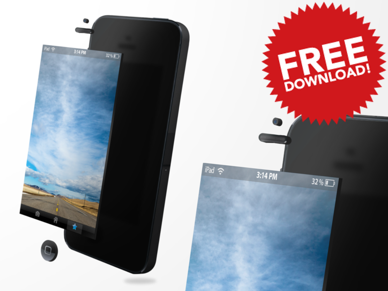 Iphone 5S Free PSD free psd psd free mockup download iphone 5s apple iphone didier laureaux