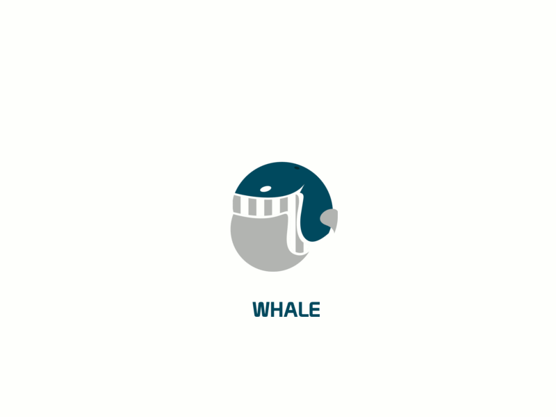 Whale Animal Logo animal branding circle gif identity logo whale