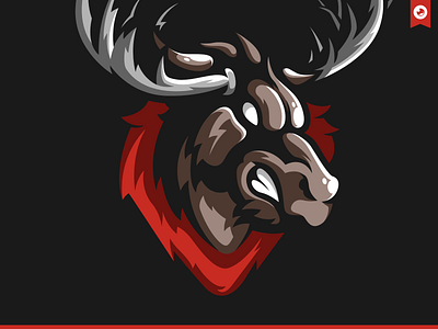 Moose Wars Mascot Illustration bretagne didier esport gaming graphiste illustration laureaux logo mascot moose
