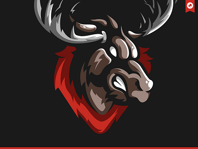 Moose Wars Mascot Illustration