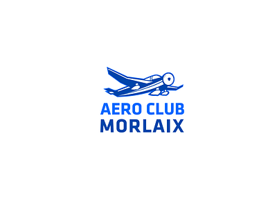 Logo Aero Club Morlaix v2 aero bretagne club didier francais graphiste laureaux logo morlaix